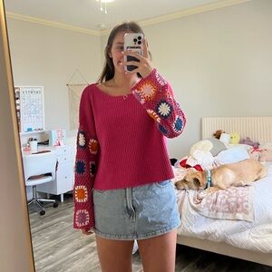 Altar’d State Patchwork Sweater